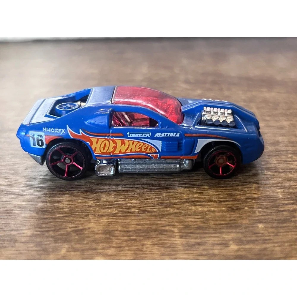 Hot Wheels Hollowback Blue Race Car Loose Die Cast EUC Play Cars Mattel